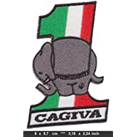 Cagiva Parche termoadhesivo para moto- Mito Raptor- elefante- Italia